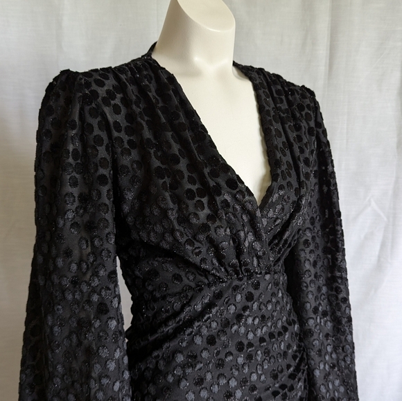 NWT Maje Bodycon Bishop-Sleeve Dress - Picture 9 of 15